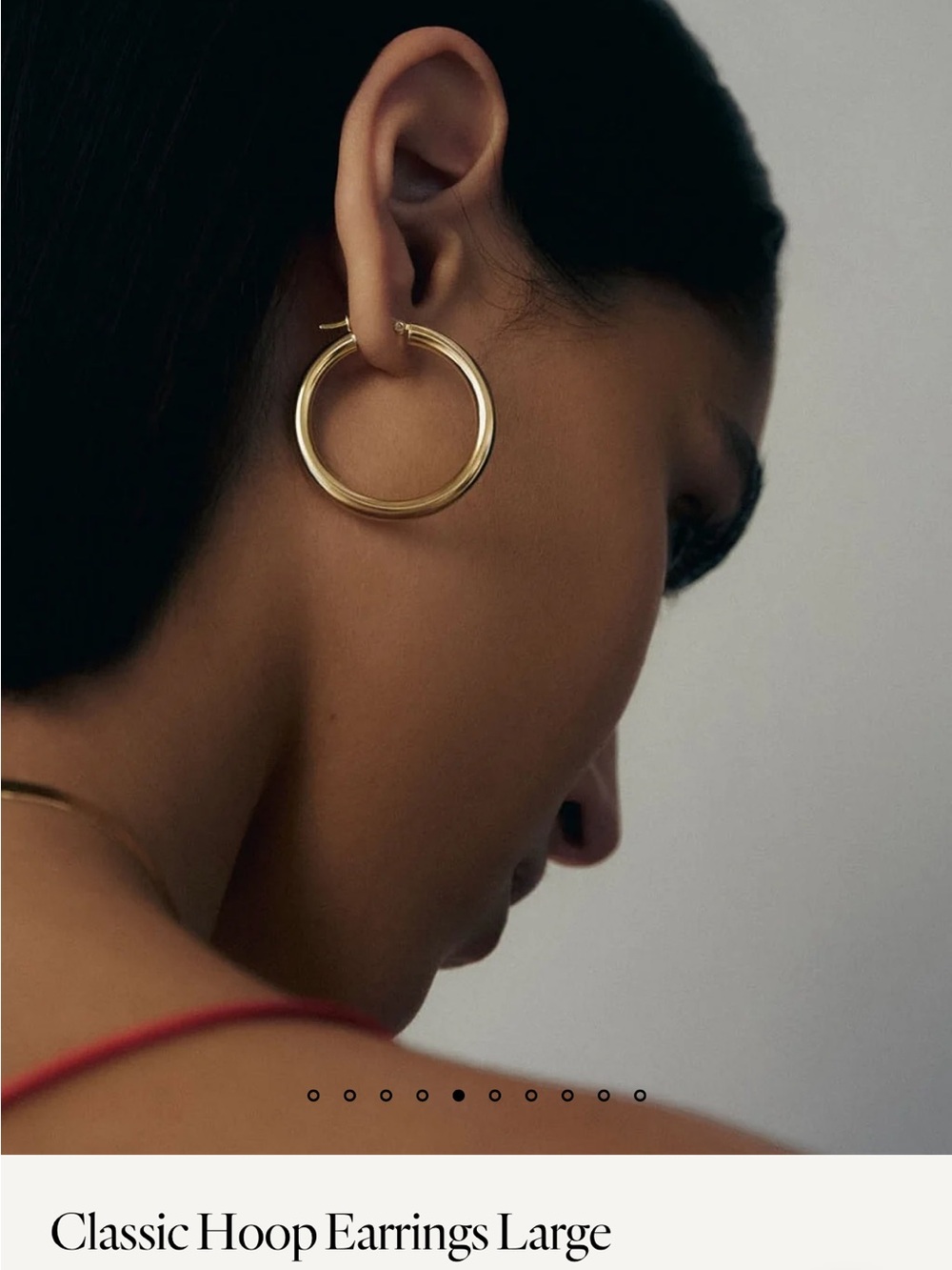 Classic Large Gold Hoop Earrings - Unbranded